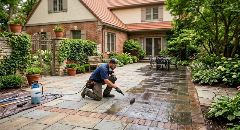 Flagstone Sealing in Kansas City, KS